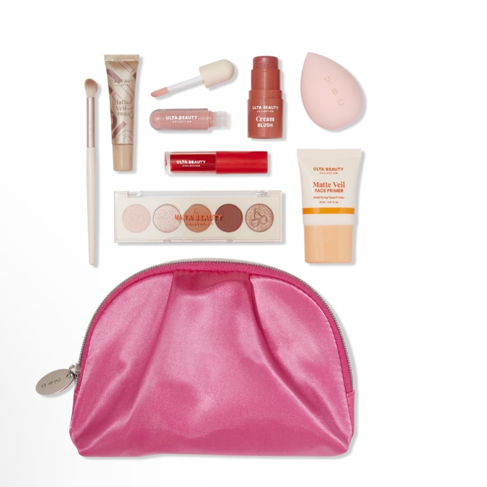 Ulta Beauty Blush and Essentials Set with Pink Bag